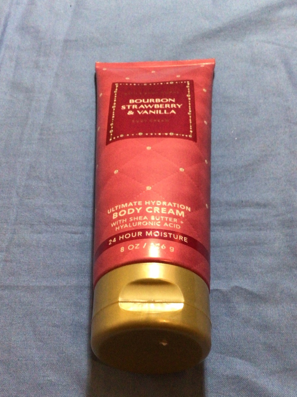 Bourbon Strawberry & Vanilla Body Cream Bath & Body Works 8oz. Tube